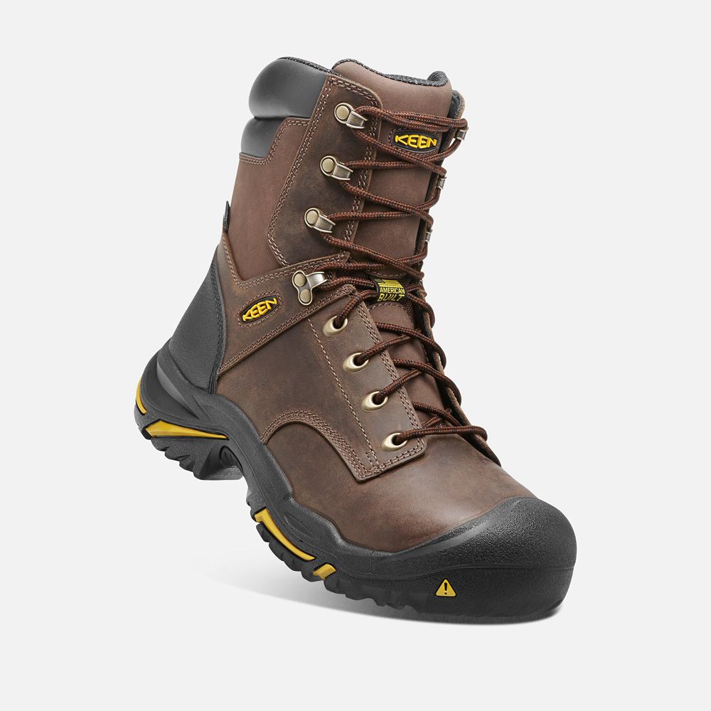 Botte de Travail Keen Homme Marron | Mt Vernon 8\" (Steel Toe) | AQDVB-9523